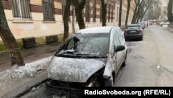 Автомобиль Галины Терещук после поджога